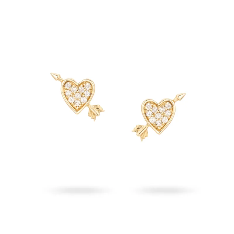 Pavé Heart + Arrow Posts sold by Adina Reyter