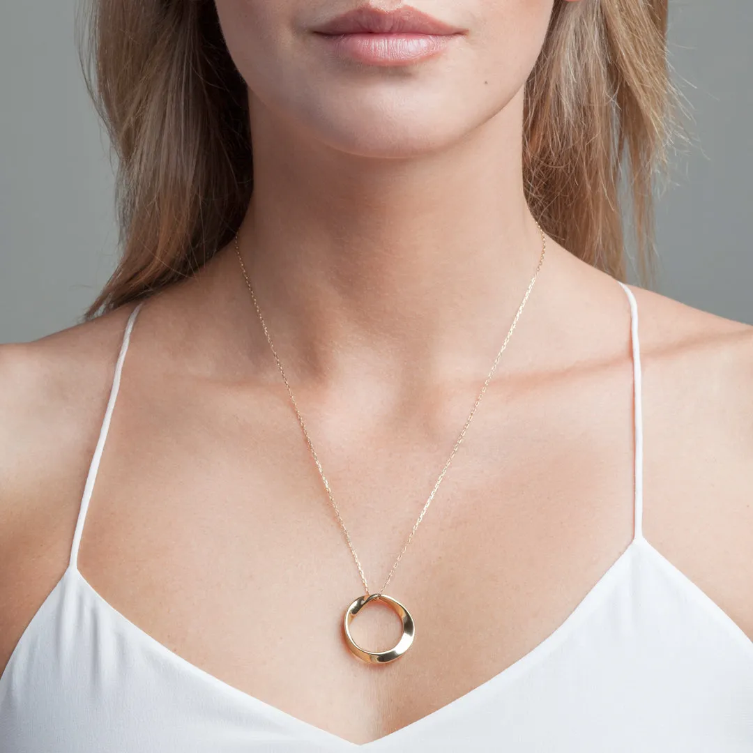 Twist Circle Necklace sold by Adina Reyter product image thumbnail 2