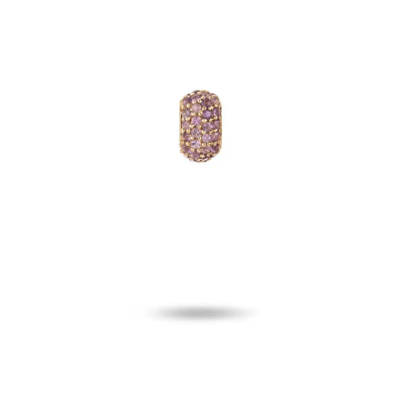 Wide Pavé Amethyst Mini Bead sold by Adina Reyter