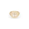 Ceramic + Pavé Cross Signet Ring sold by Adina Reyter