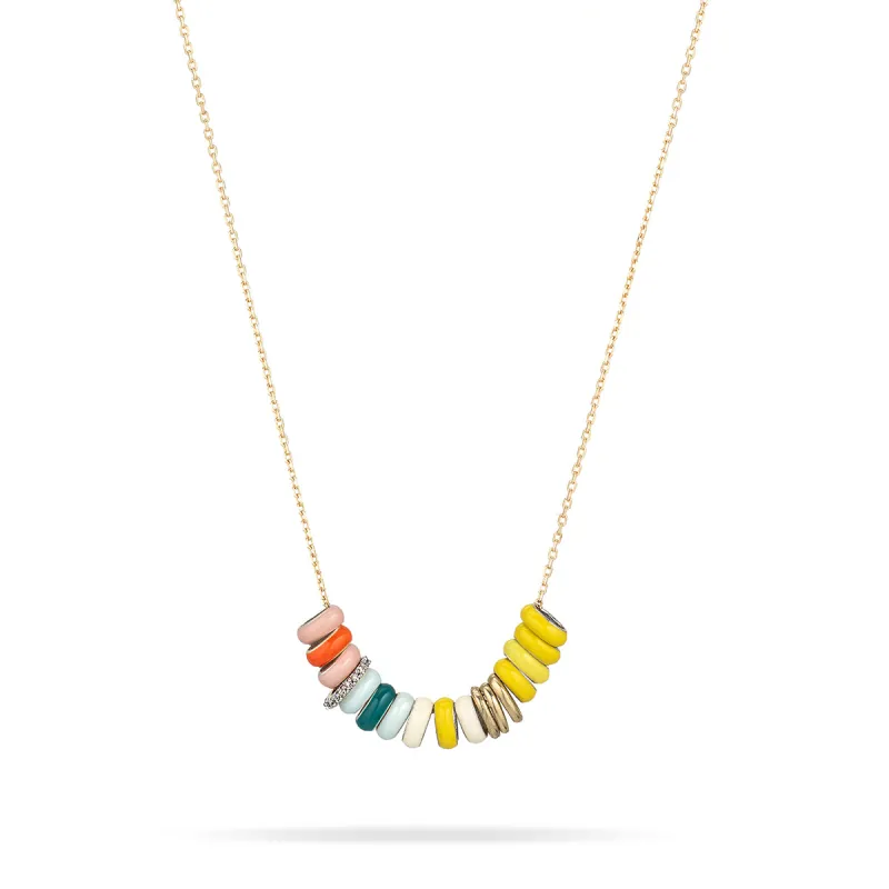 Bead Party Enamel + Pavé Mallory Necklace sold by Adina Reyter