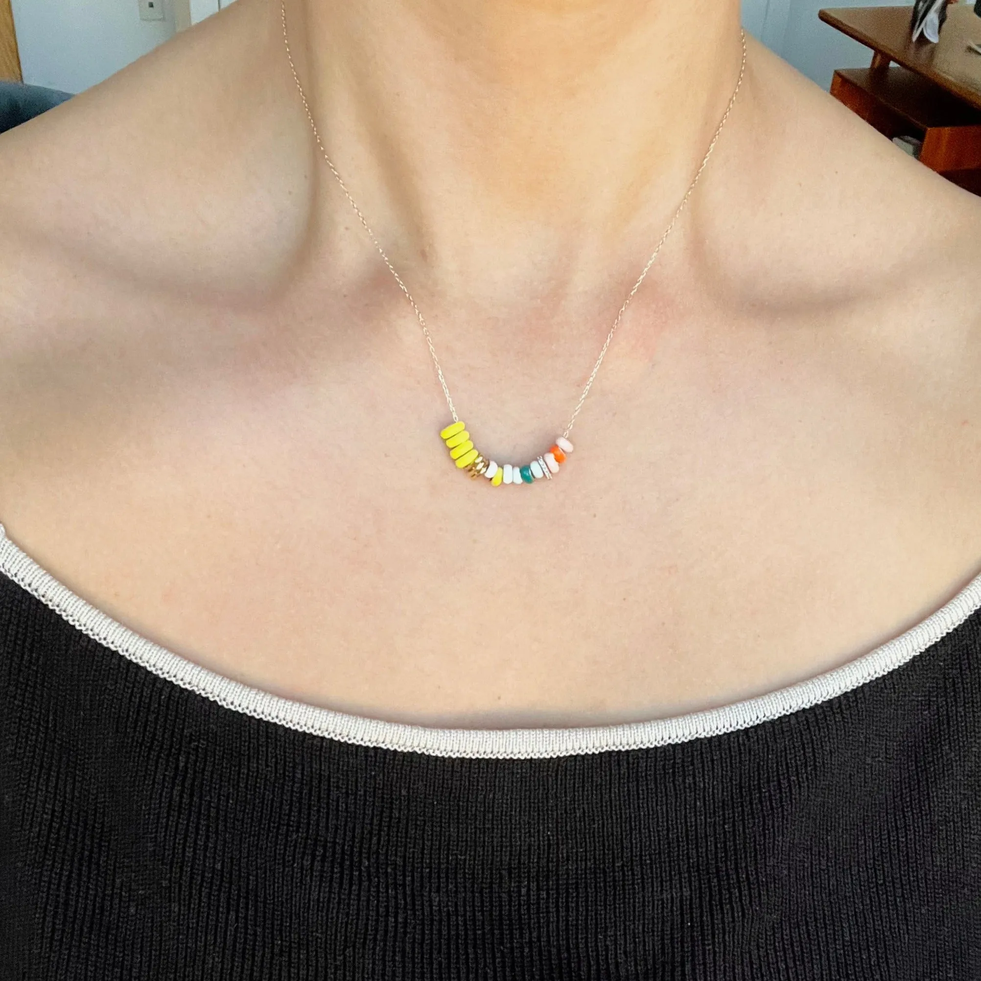 Bead Party Enamel + Pavé Mallory Necklace sold by Adina Reyter product image thumbnail 3