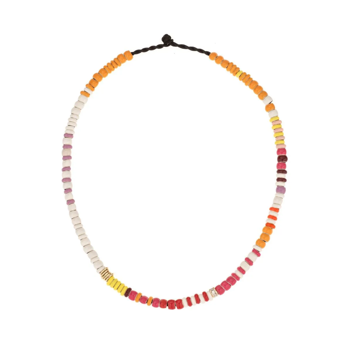 Bead Party Full Enamel + Diamond Left On Friday Beach Pop Necklace sold by Adina Reyter