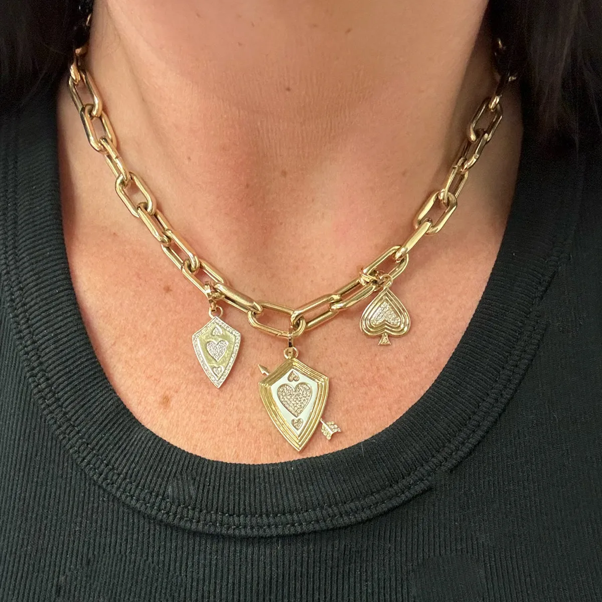 Make Your Move Pavé Spade Hinged Charm sold by Adina Reyter product image thumbnail 2