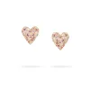 Pink Sapphire + Diamond Puffy Heart Posts sold by Adina Reyter