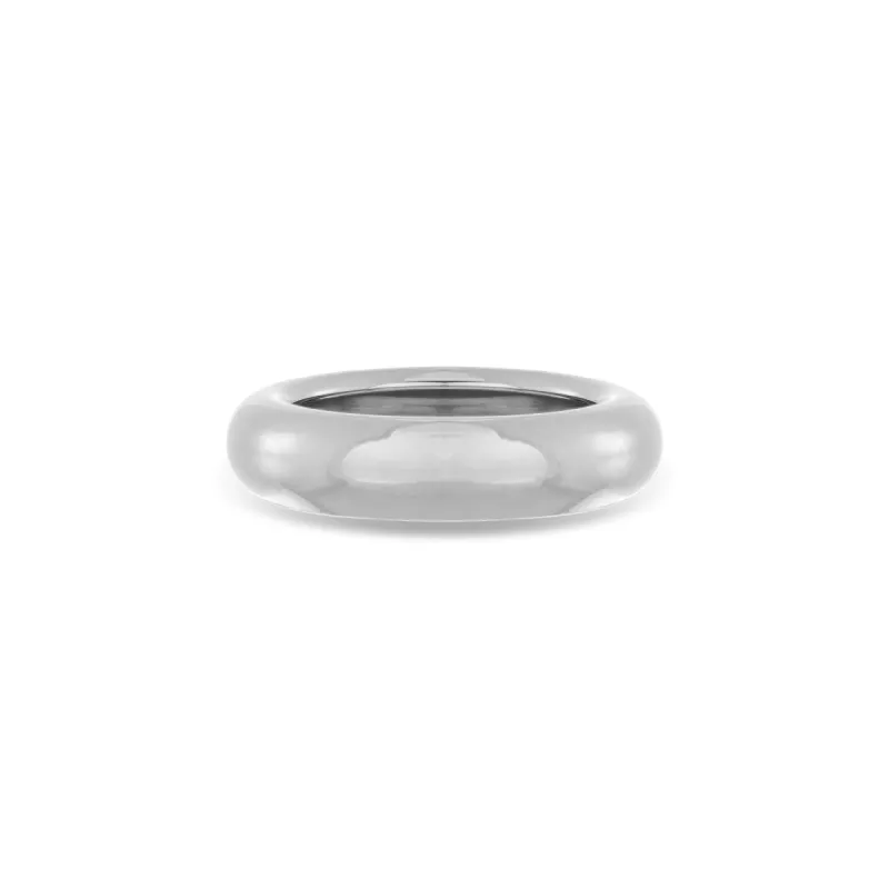 Chunky Tube Band Ring in Sterling Silver sold by Adina Reyter