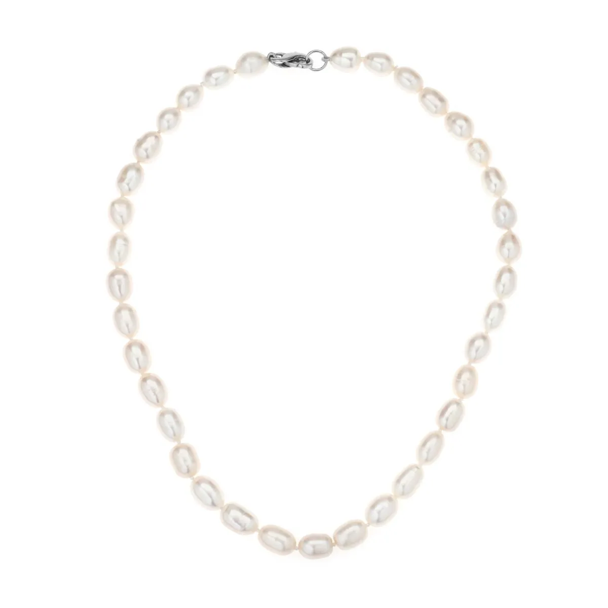 XL Seed Pearl Necklace in Sterling Silver sold by Adina Reyter