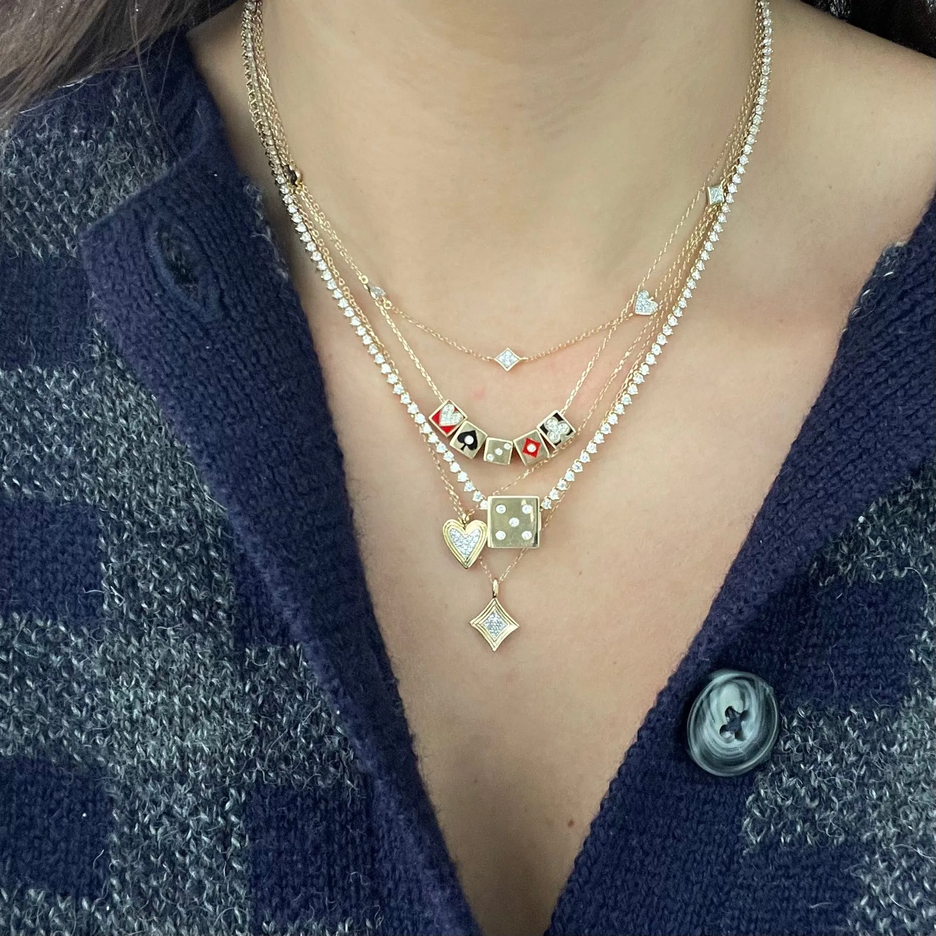 Ceramic Pavé Heart Mini Bead sold by Adina Reyter product image thumbnail 2