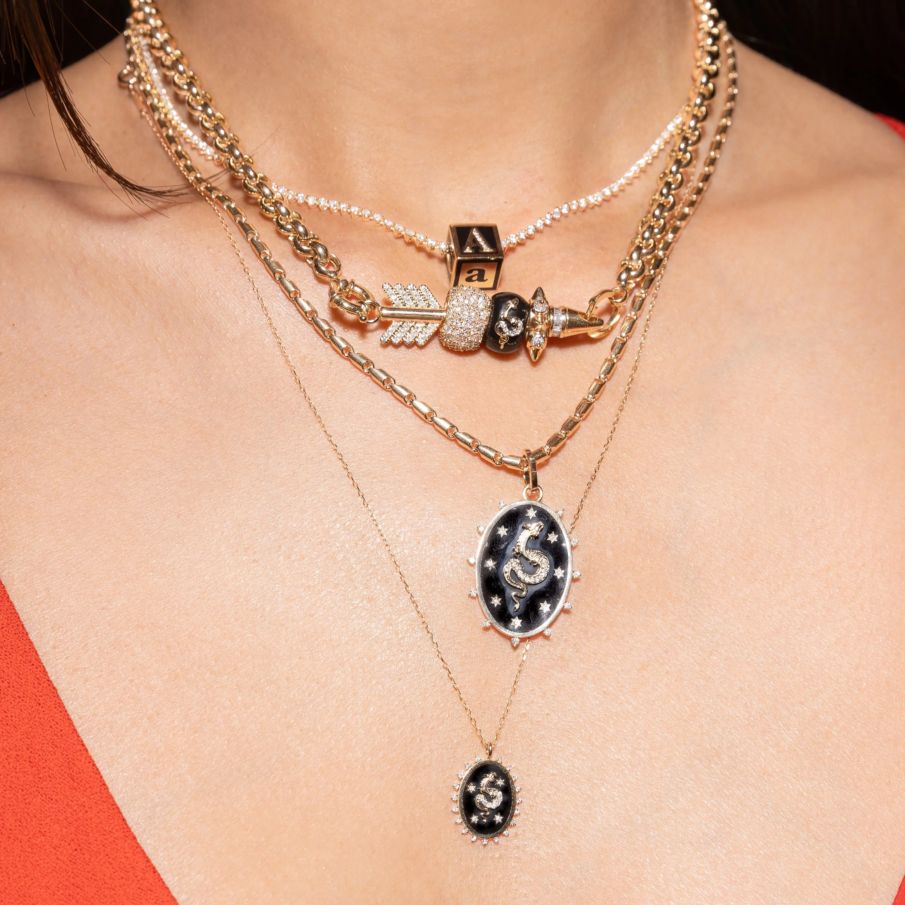 Ceramic + Diamond Dragon Necklace sold by Adina Reyter product image thumbnail 2