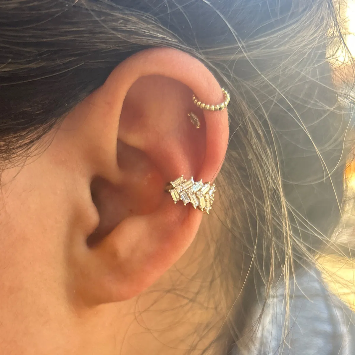 One of a Kind Diamond Chevron Ear Cuff - Lab Grown sold by Adina Reyter product image thumbnail 2