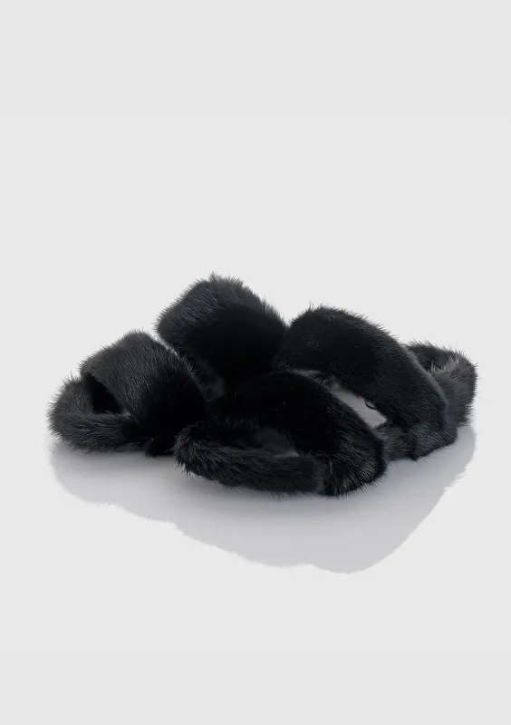 Slippers Canova Nero made by Angela Carpio