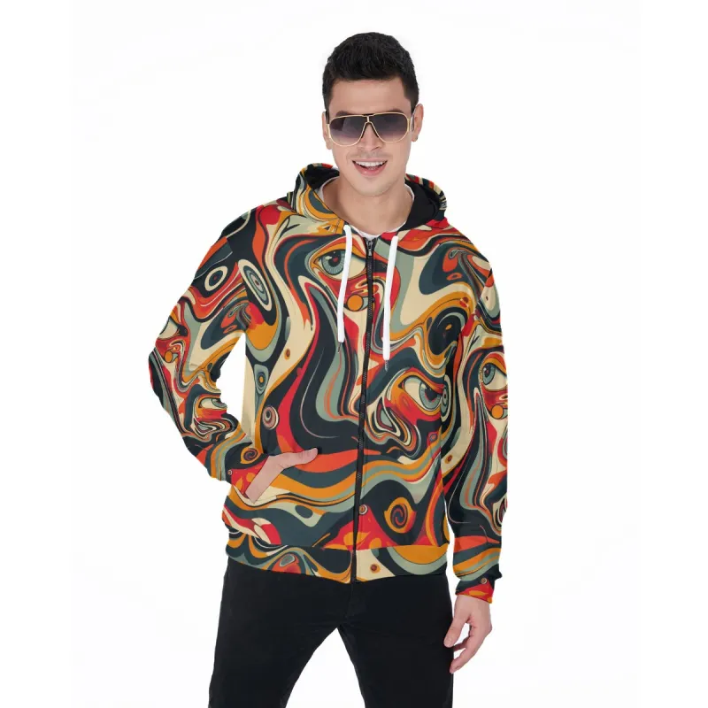 All-Over Print Men's Heavy Fleece Zip Up Hoodie sold by Archiify