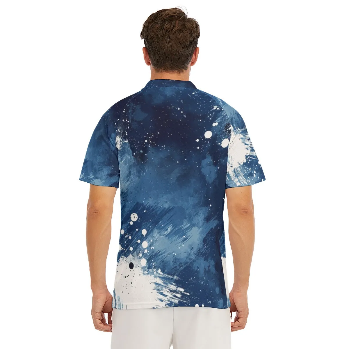 All-Over Print Men's Short Sleeve Polo Shirt With Button Closure sold by Archiify product image thumbnail 4