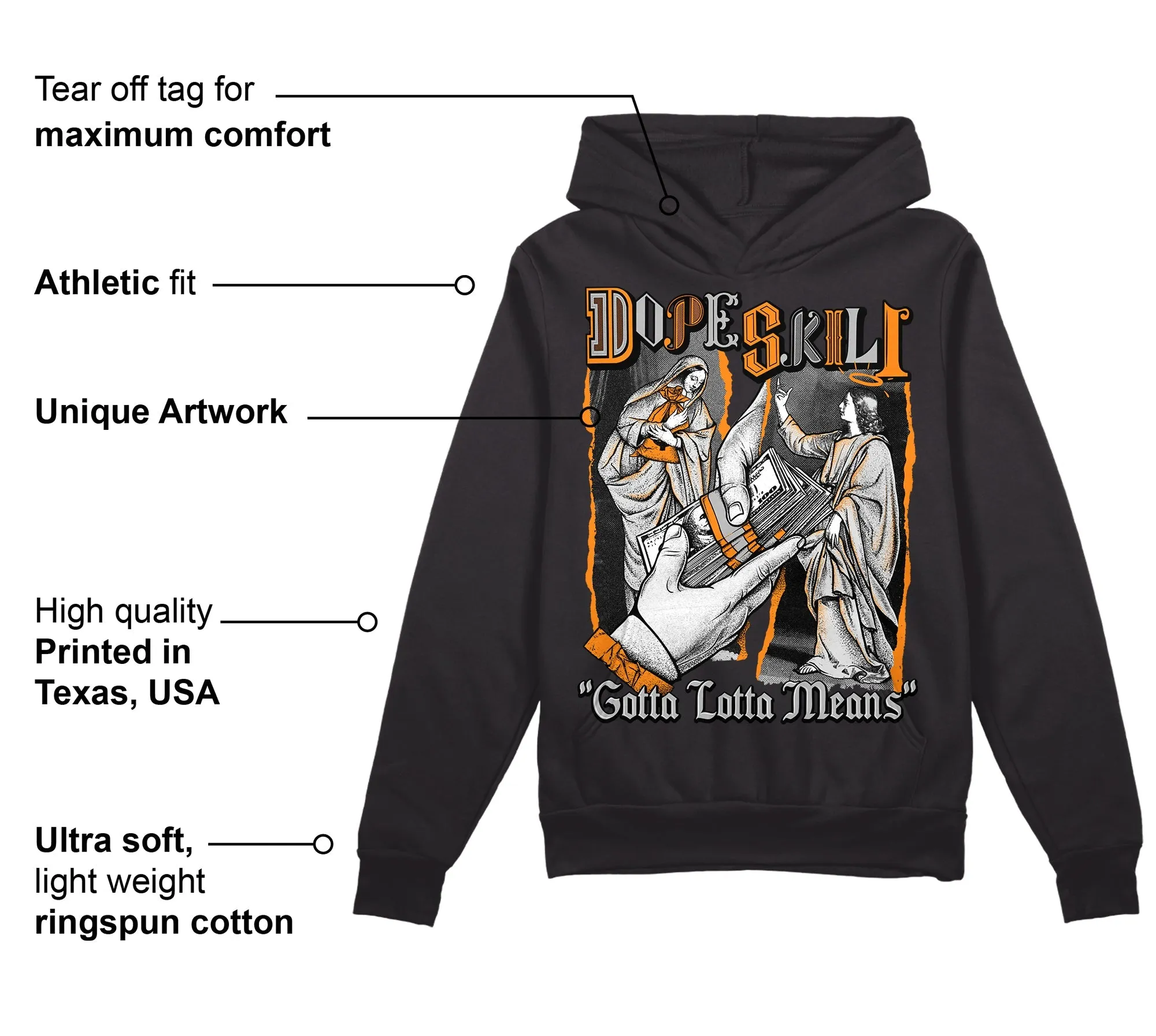 Dunk Cool Grey DopeSkill Hoodie Sweatshirt Gotta Lotta Means Graphic sold by Archiify product image thumbnail 3