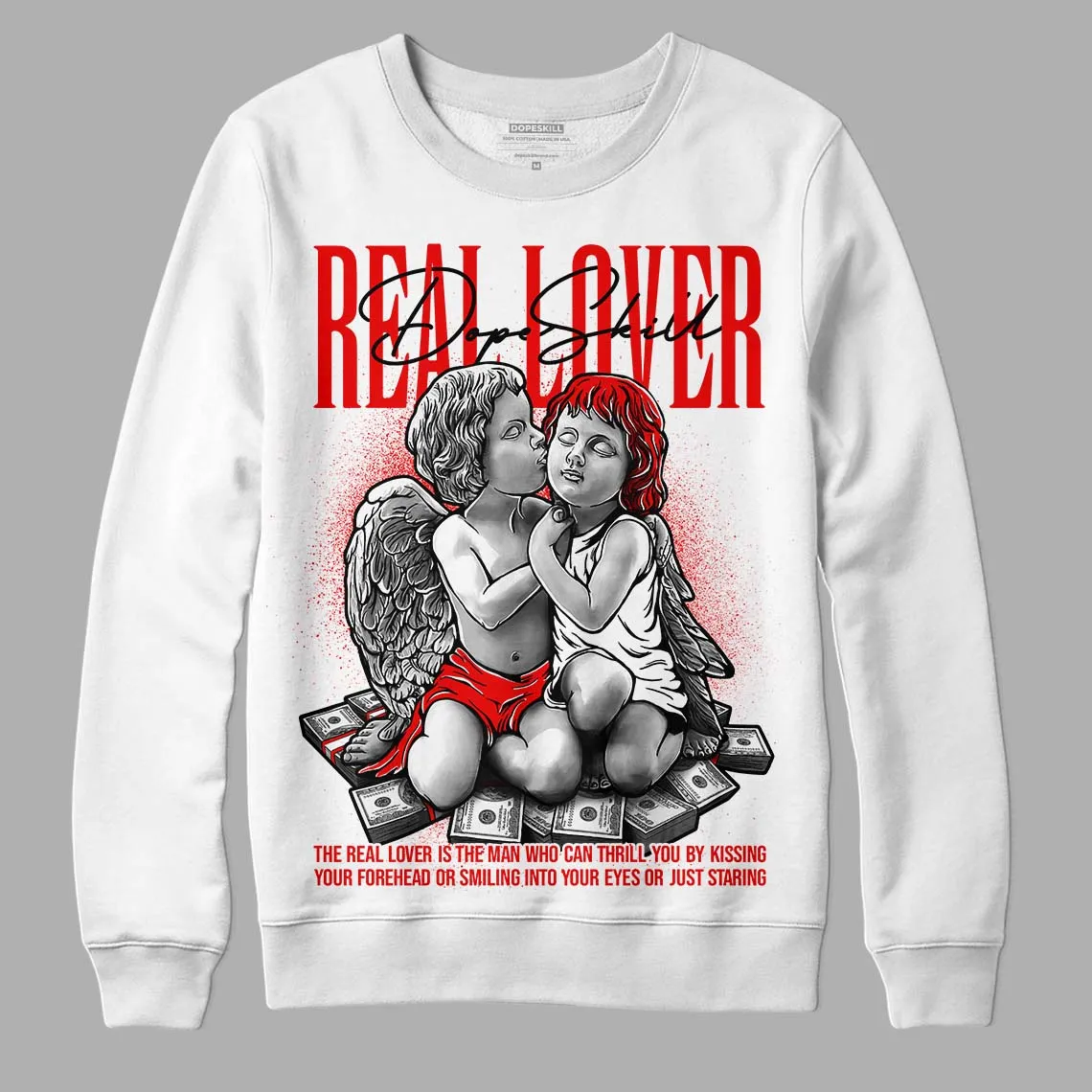 Cherry 11s DopeSkill Sweatshirt Real Lover Graphic sold by Archiify