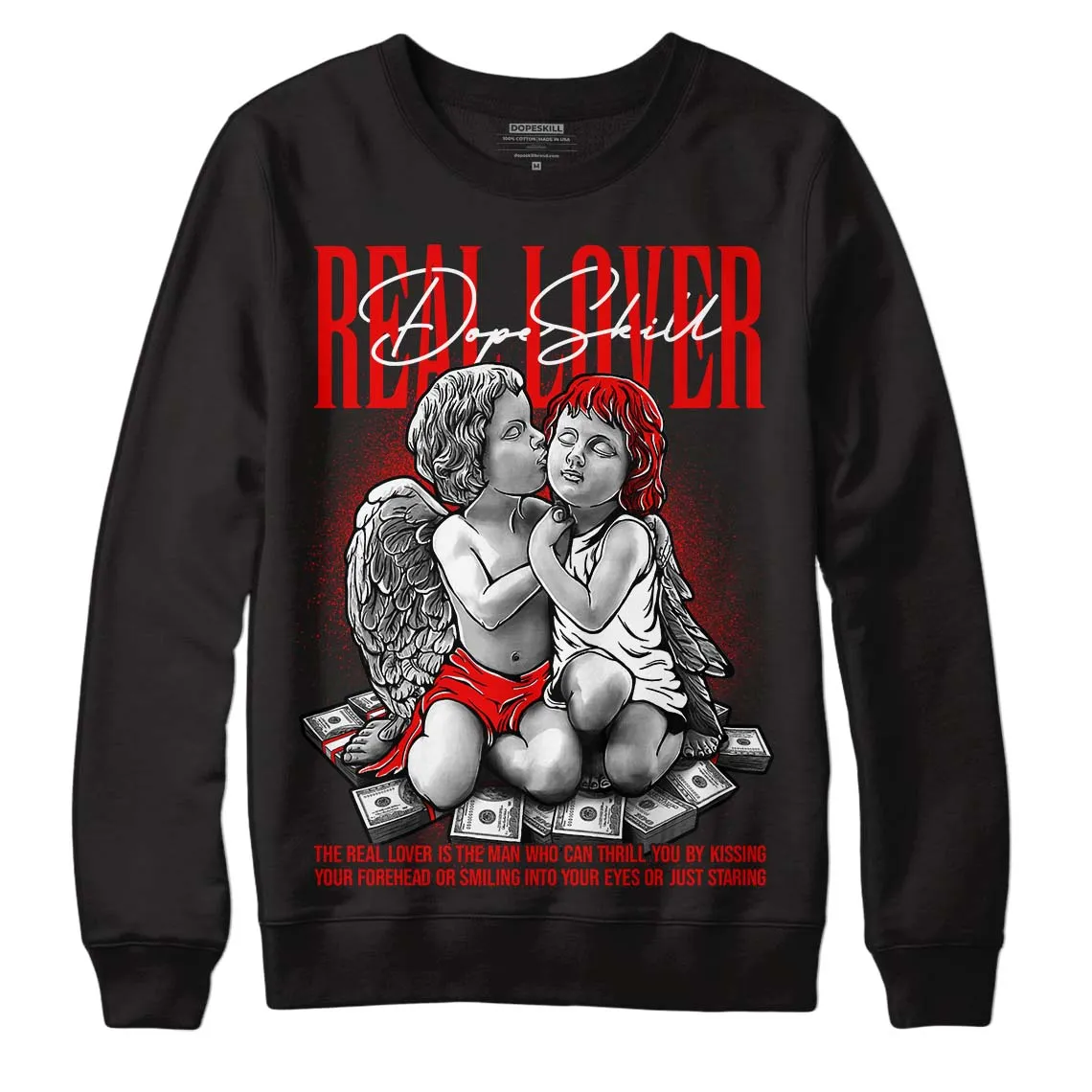 Cherry 11s DopeSkill Sweatshirt Real Lover Graphic sold by Archiify product image thumbnail 2