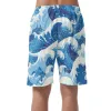 Hawaiian Men Tropical Print Drawstring Waist Short Pants sold by Archiify