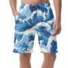 Hawaiian Men Tropical Print Drawstring Waist Short Pants sold by Archiify