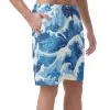 Hawaiian Men Tropical Print Drawstring Waist Short Pants sold by Archiify