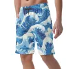 Hawaiian Men Tropical Print Drawstring Waist Short Pants sold by Archiify