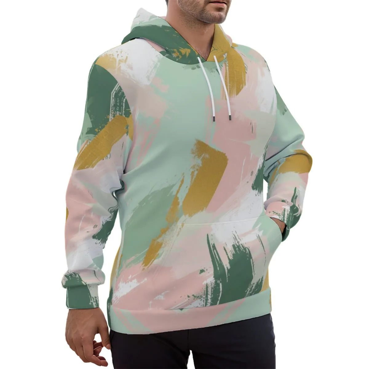 Eco-friendly Brushstroke Print Unisex Pullover Hoodie sold by Archiify product image thumbnail 5