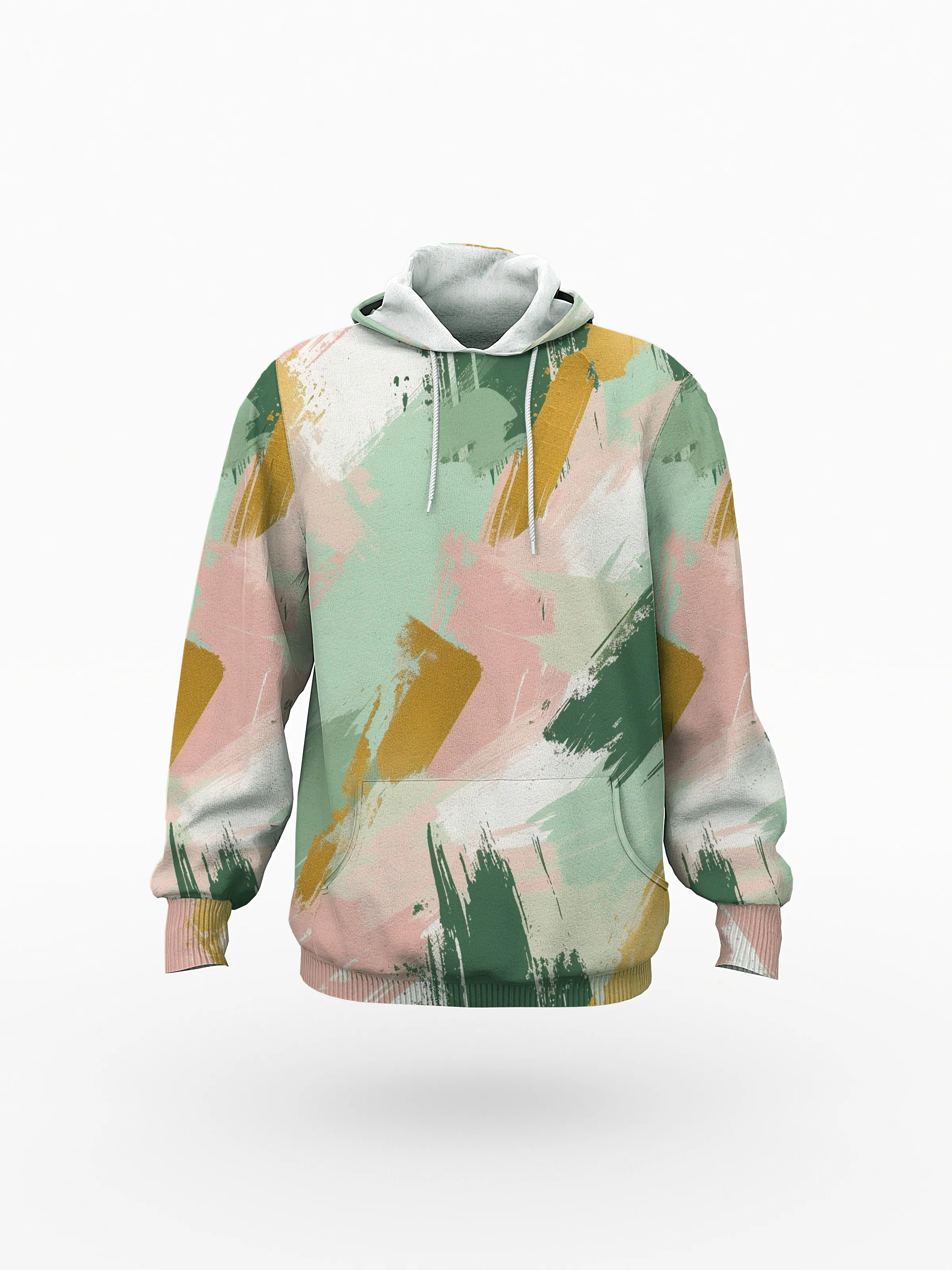 Eco-friendly Brushstroke Print Unisex Pullover Hoodie sold by Archiify