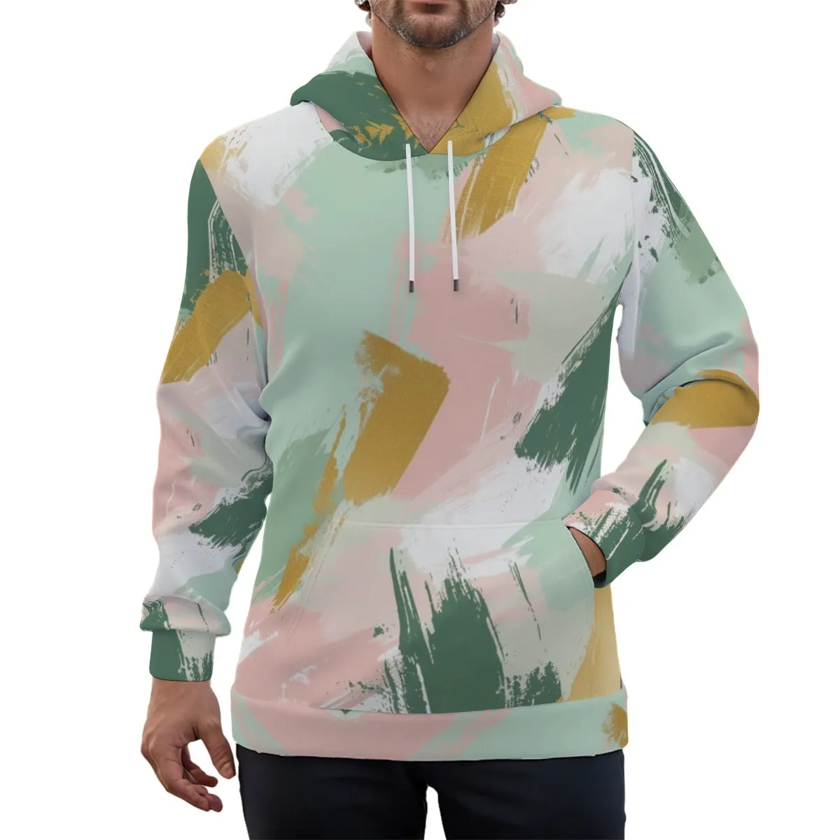 Eco-friendly Brushstroke Print Unisex Pullover Hoodie sold by Archiify product image thumbnail 4