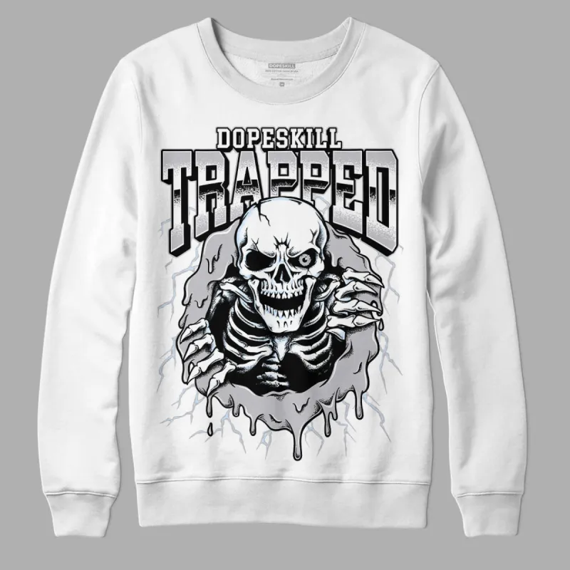 Cement Grey 11s DopeSkill Sweatshirt Trapped Halloween Graphic sold by Archiify