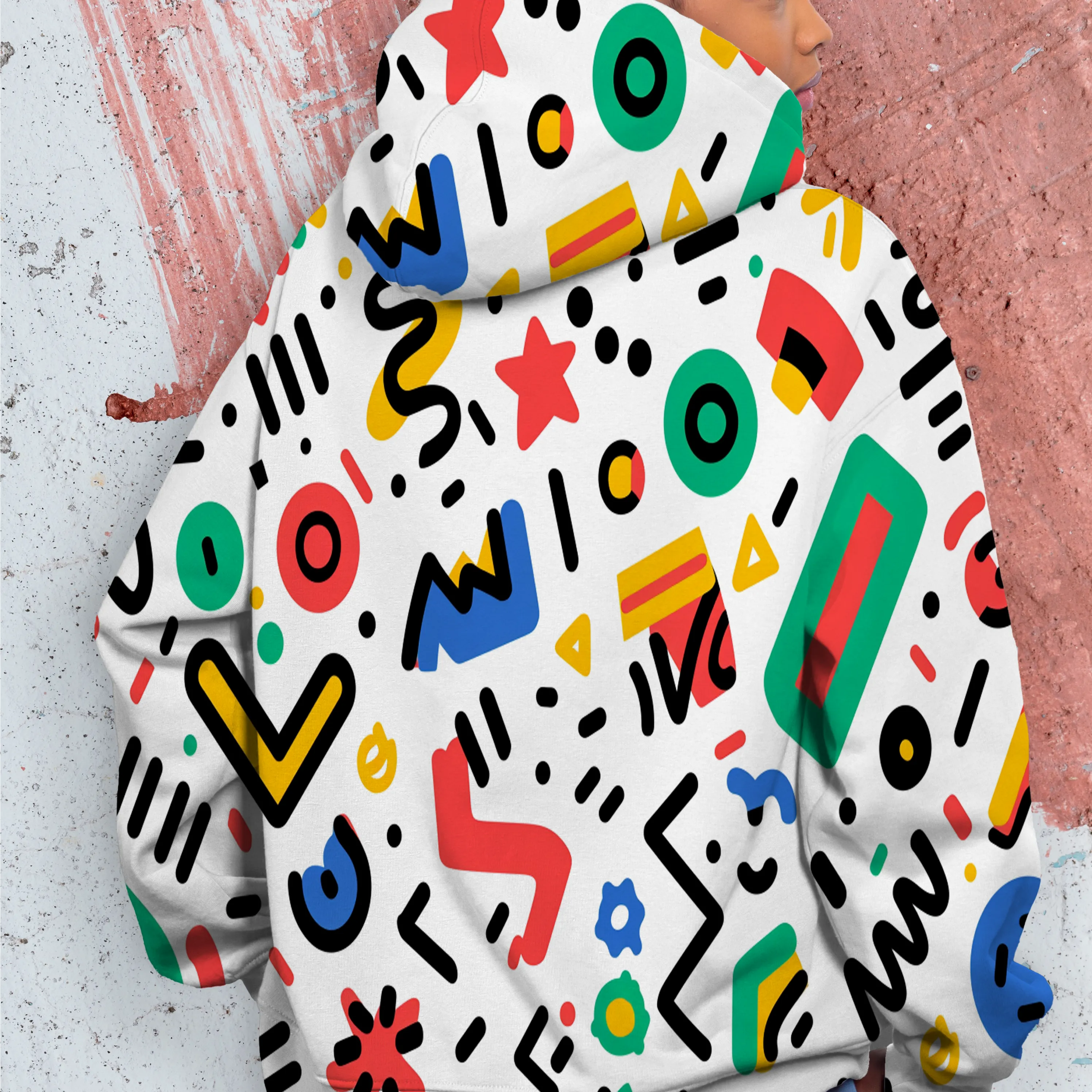 Women's Alphabet Graffiti Print Hoodie sold by Archiify product image thumbnail 3