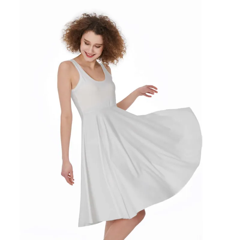 Women's Crew neck Off-shoulder Sleeveless Dress sold by Archiify