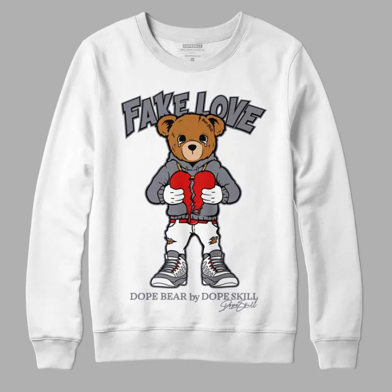 Fire Red 9s DopeSkill Sweatshirt Fake Love Graphic sold by Archiify