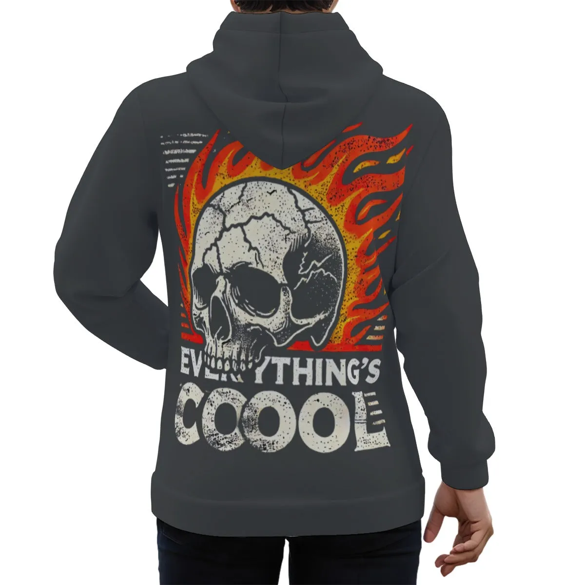 Flameskull Ⅱ Luna Grey Eco-friendly All-Over Print Unisex Pullover Hoodie sold by Archiify product image thumbnail 5