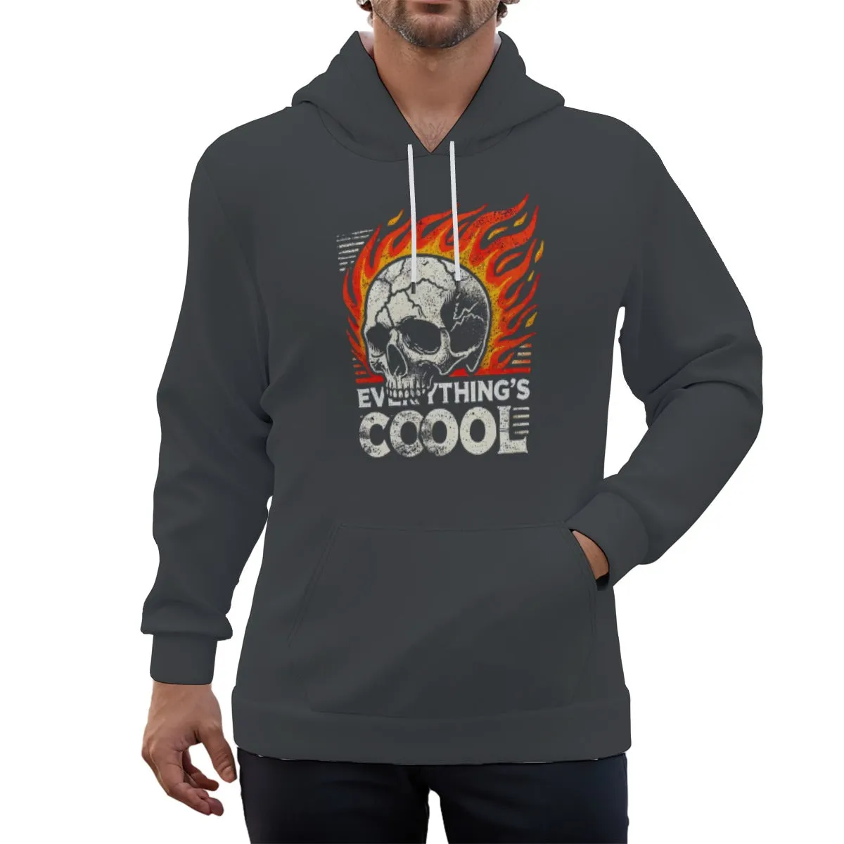 Flameskull Ⅱ Luna Grey Eco-friendly All-Over Print Unisex Pullover Hoodie sold by Archiify product image thumbnail 3