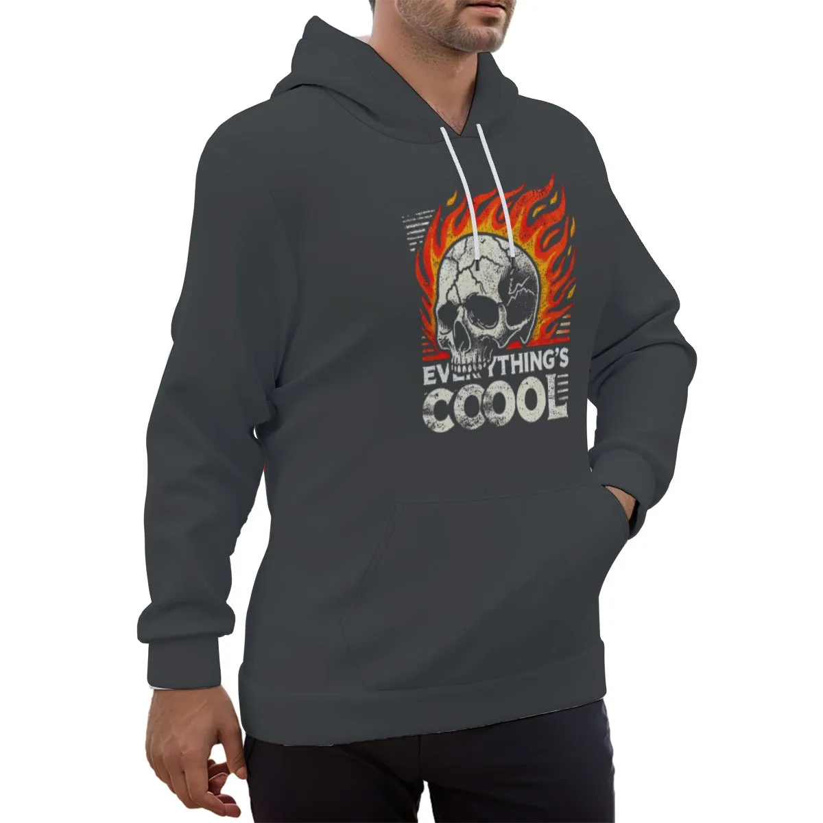 Flameskull Ⅱ Luna Grey Eco-friendly All-Over Print Unisex Pullover Hoodie sold by Archiify product image thumbnail 4