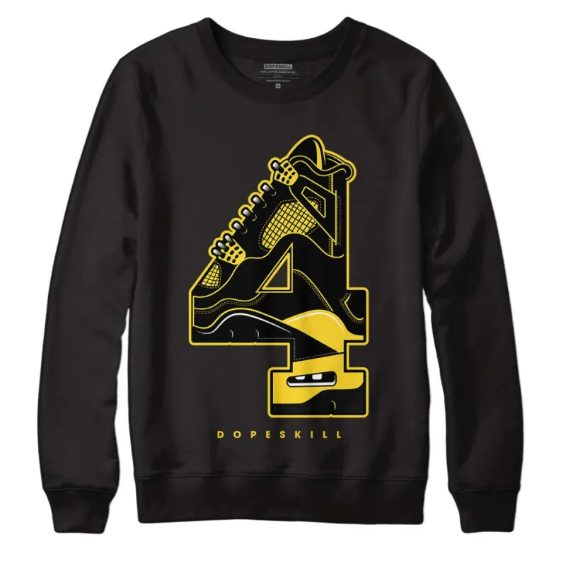 Black Tour Yellow AJ 4 Thunder DopeSkill Sweatshirt No.4 Graphic sold by Archiify