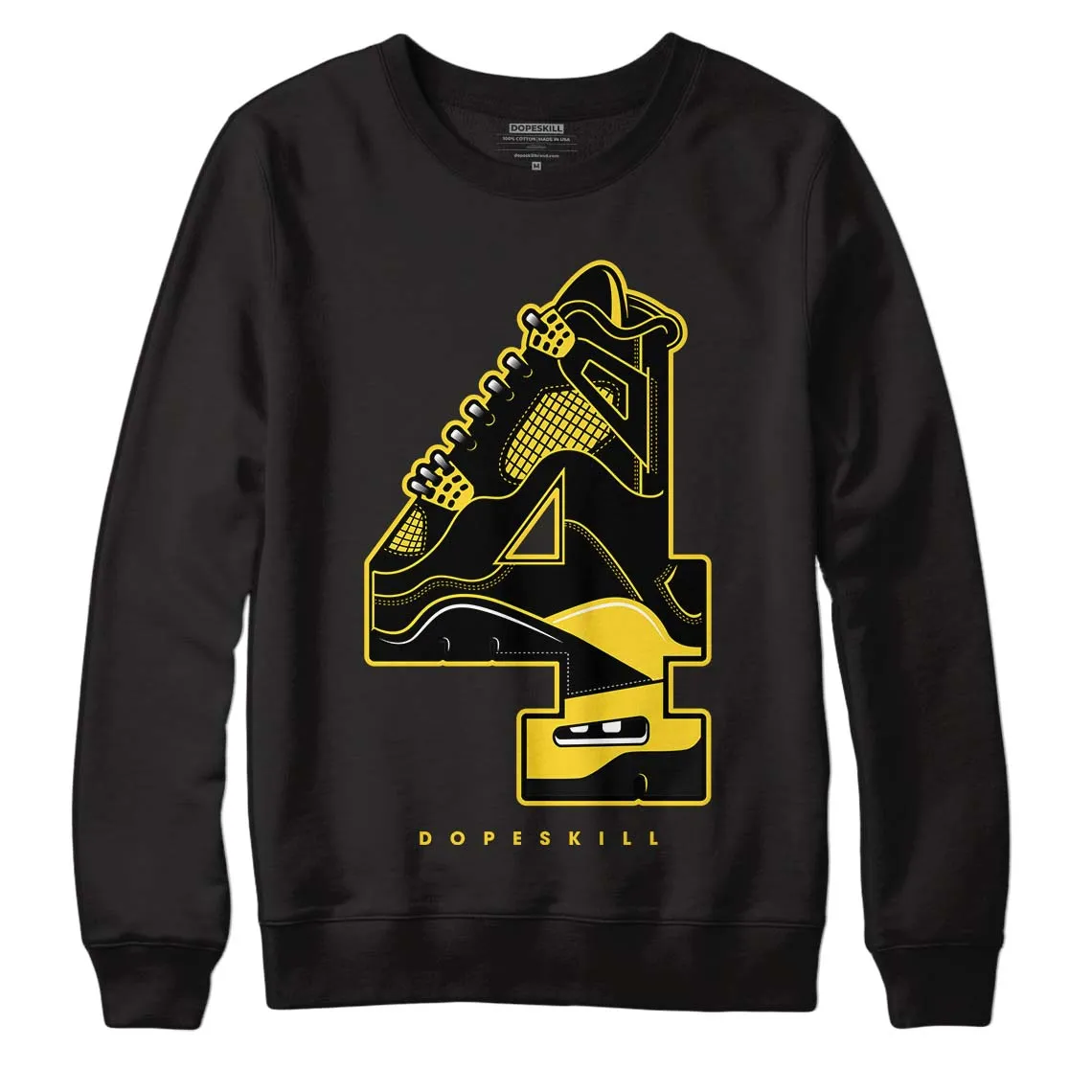 Black Tour Yellow AJ 4 Thunder DopeSkill Sweatshirt No.4 Graphic sold by Archiify product image thumbnail 5
