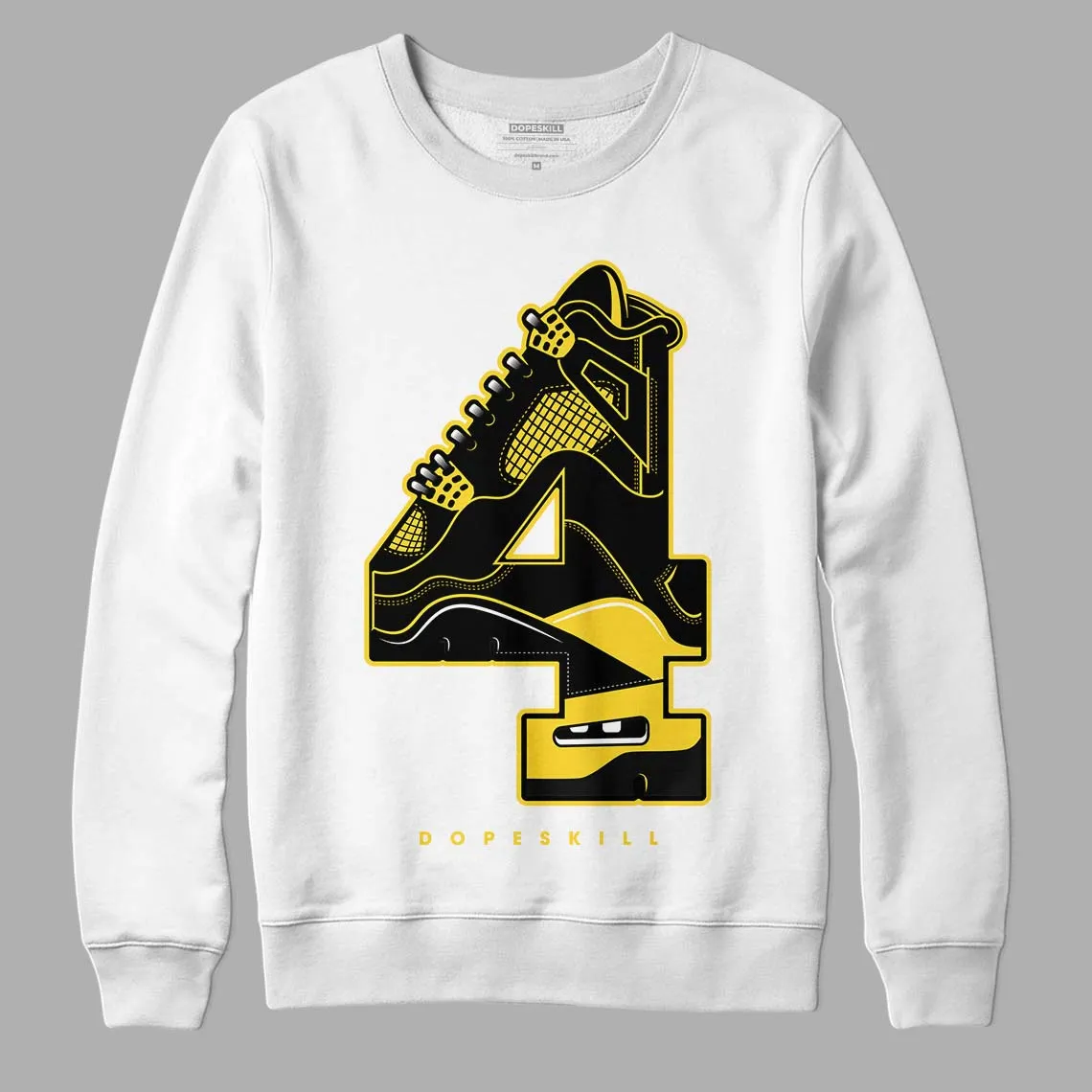 Black Tour Yellow AJ 4 Thunder DopeSkill Sweatshirt No.4 Graphic sold by Archiify product image thumbnail 2