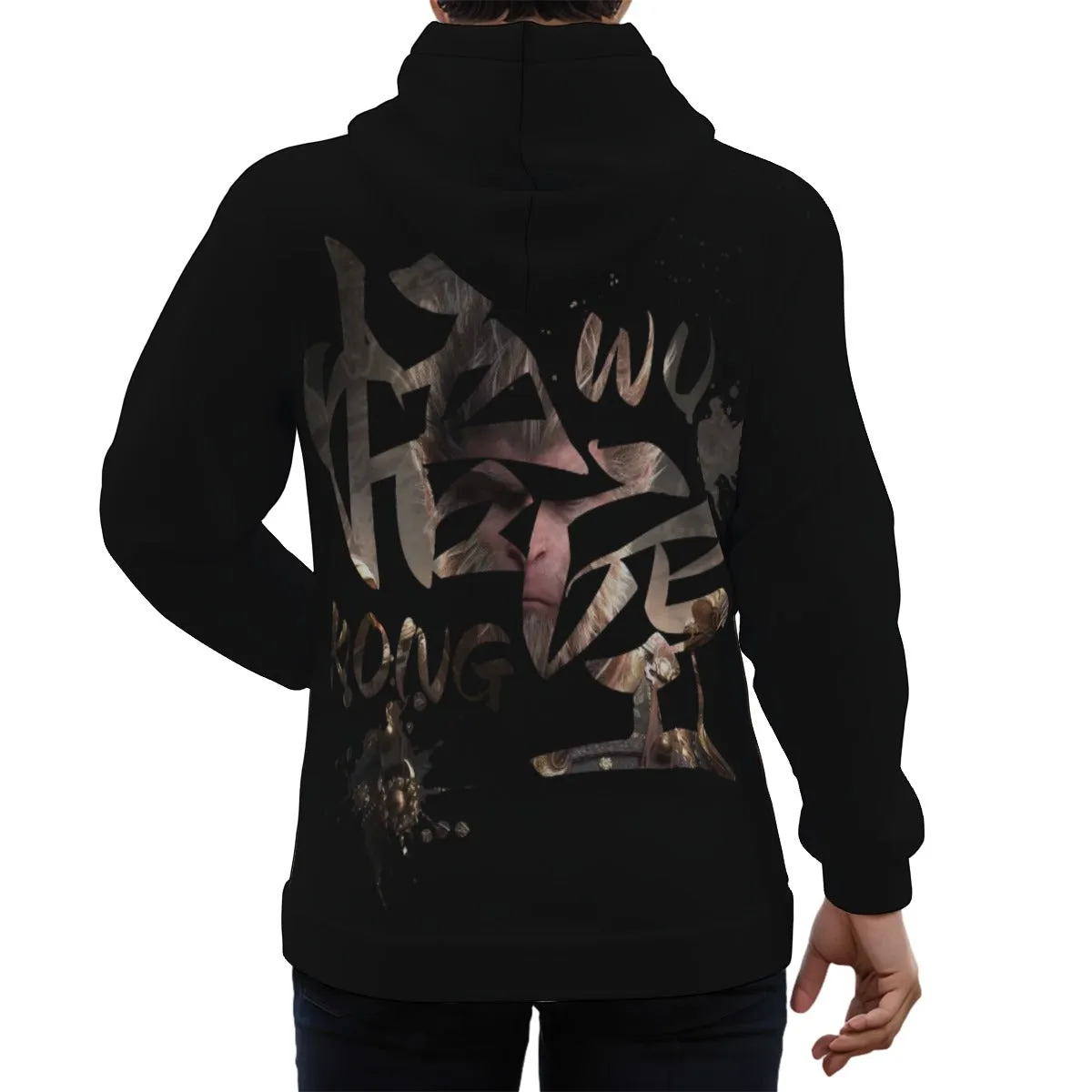 WuKong Ⅶ Eco-friendly All-Over Print Unisex Pullover Hoodie sold by Archiify product image thumbnail 2