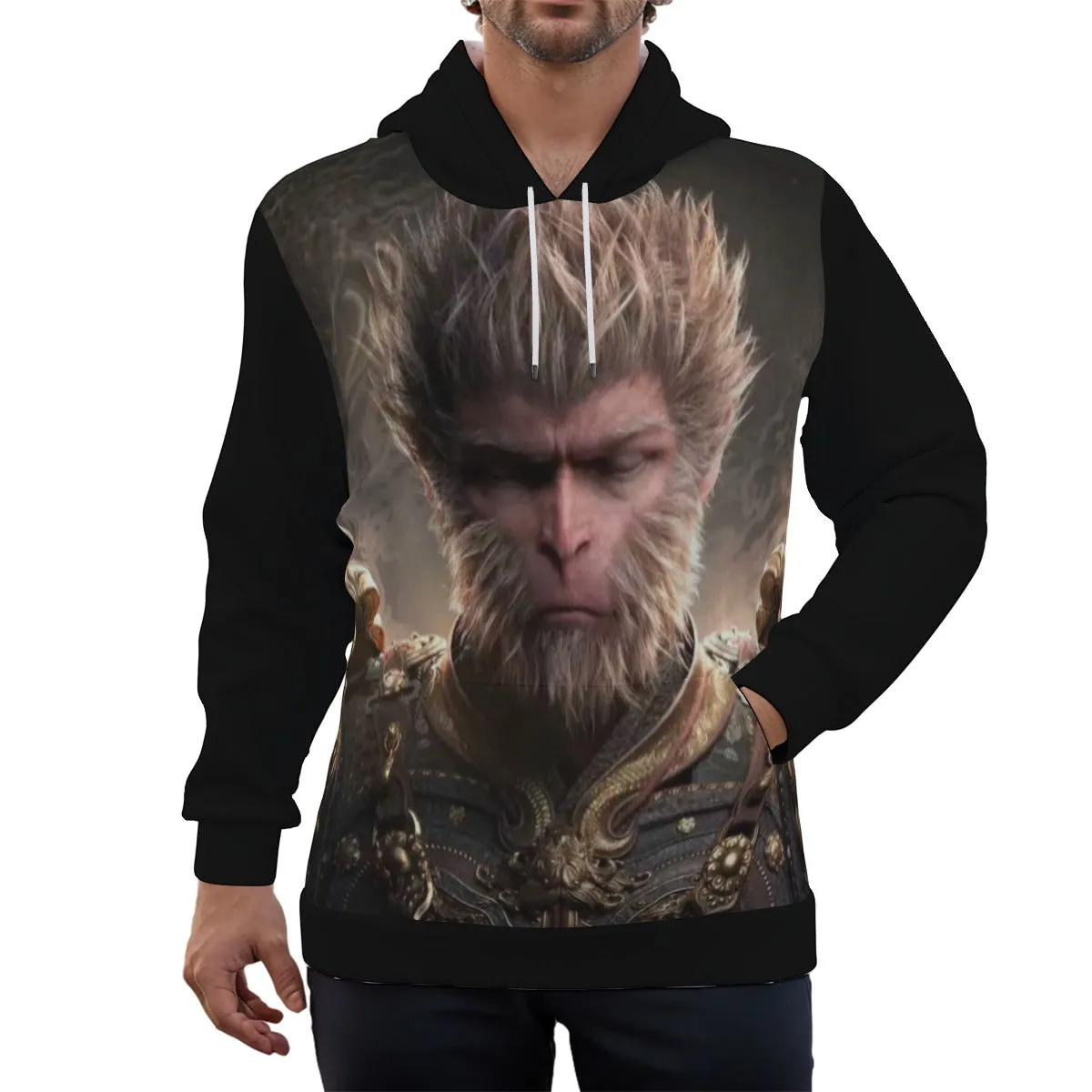 WuKong Ⅶ Eco-friendly All-Over Print Unisex Pullover Hoodie sold by Archiify