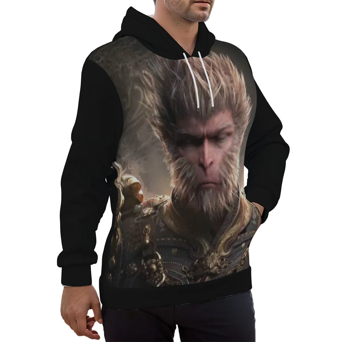 WuKong Ⅶ Eco-friendly All-Over Print Unisex Pullover Hoodie sold by Archiify product image thumbnail 3