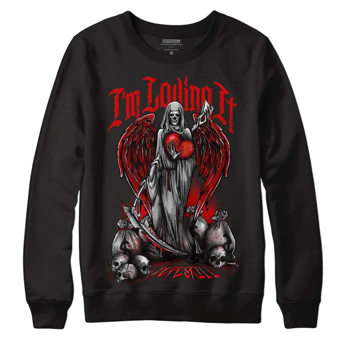 Red Cement 4S DopeSkill Sweatshirt New I'm Loving It Graphic sold by Archiify product image thumbnail 2