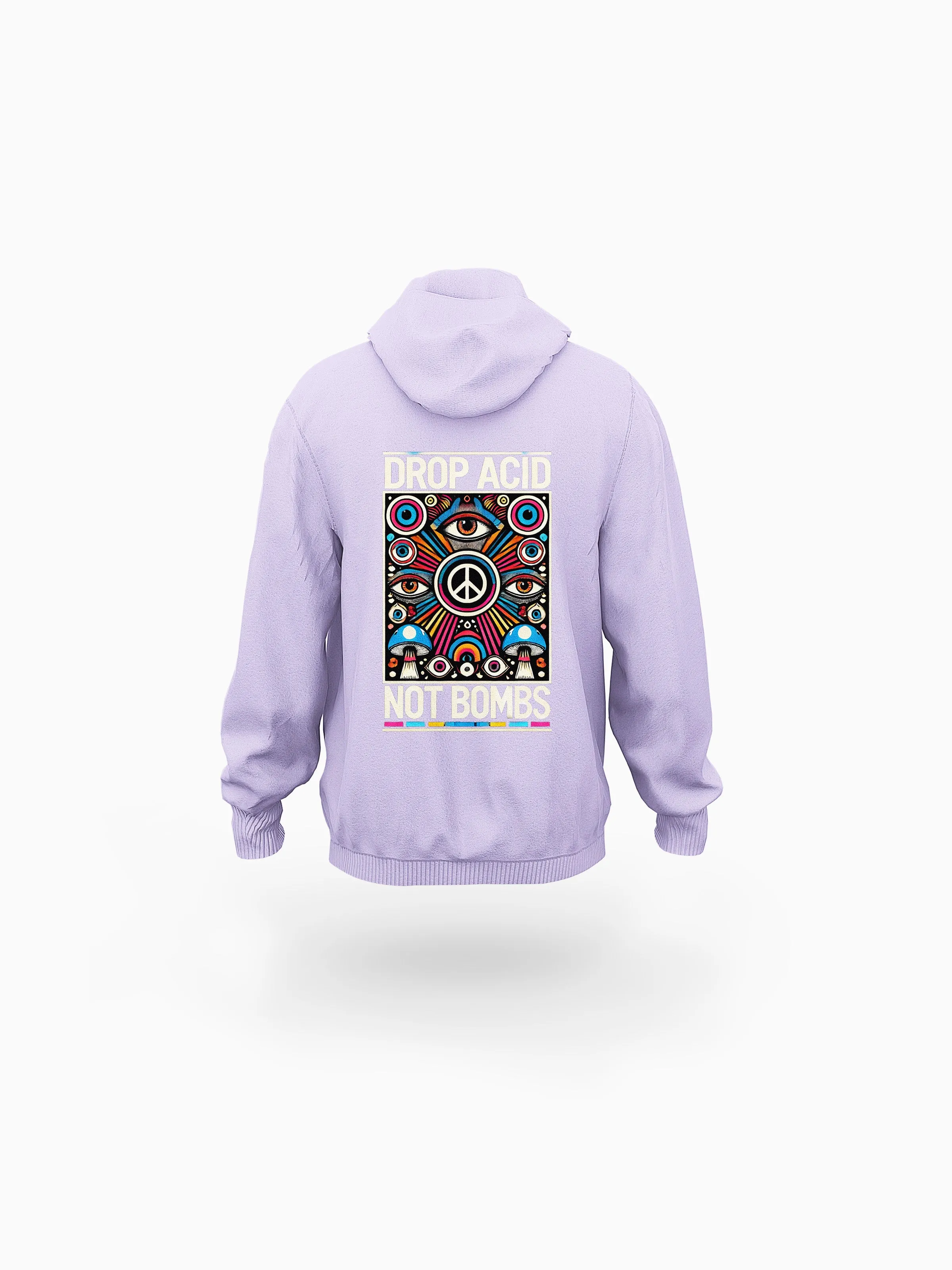‘Retro Psychedelia’ Purple Eco-friendly All-Over Print Unisex Pullover Hoodie sold by Archiify product image thumbnail 2