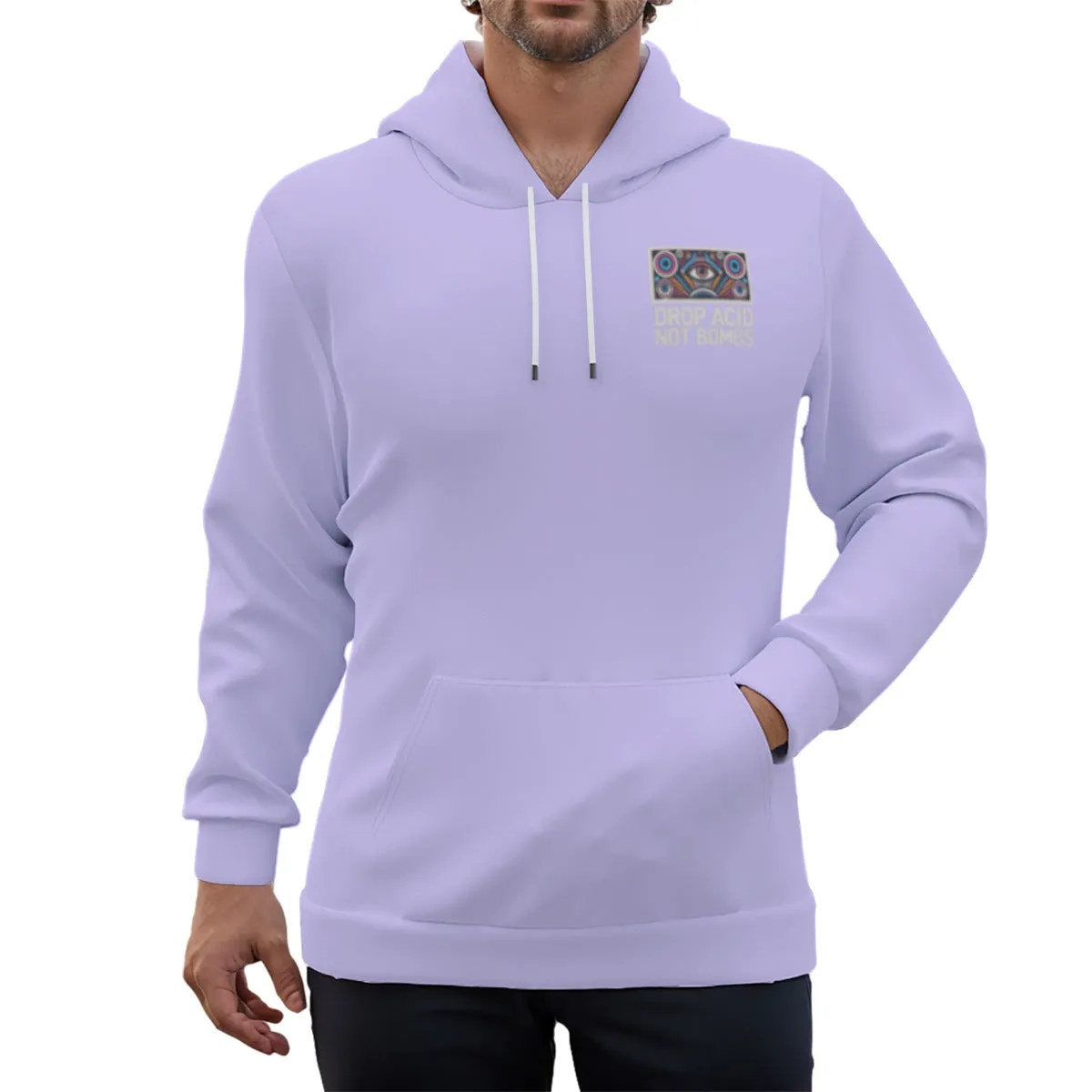 ‘Retro Psychedelia’ Purple Eco-friendly All-Over Print Unisex Pullover Hoodie sold by Archiify product image thumbnail 4