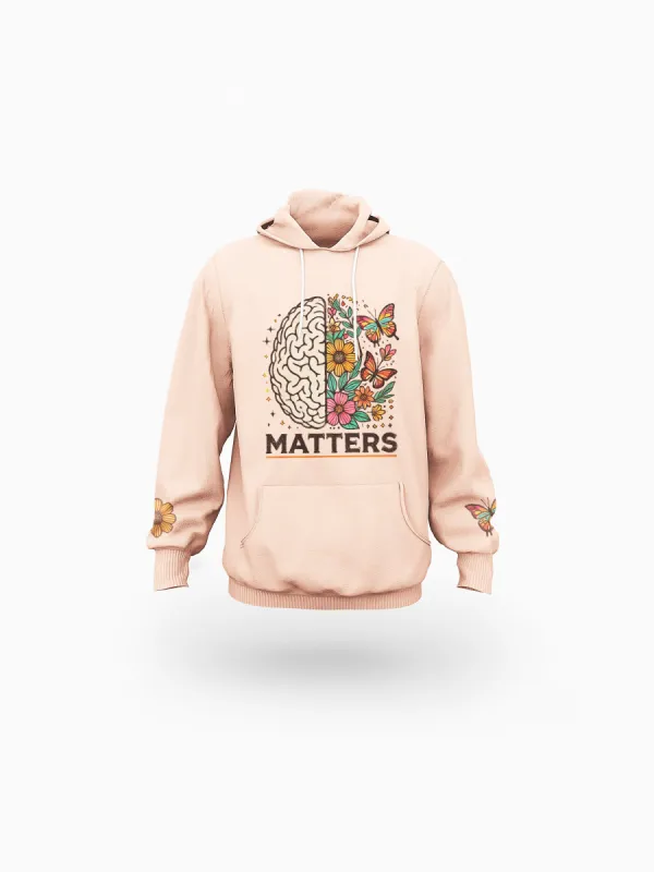‘Mentality’ Eco-friendly All-Over Print Unisex Pullover Hoodie sold by Archiify