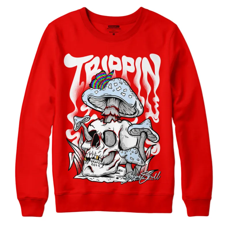 Cherry 11s DopeSkill Varsity Red Sweatshirt Trippin Graphic sold by Archiify