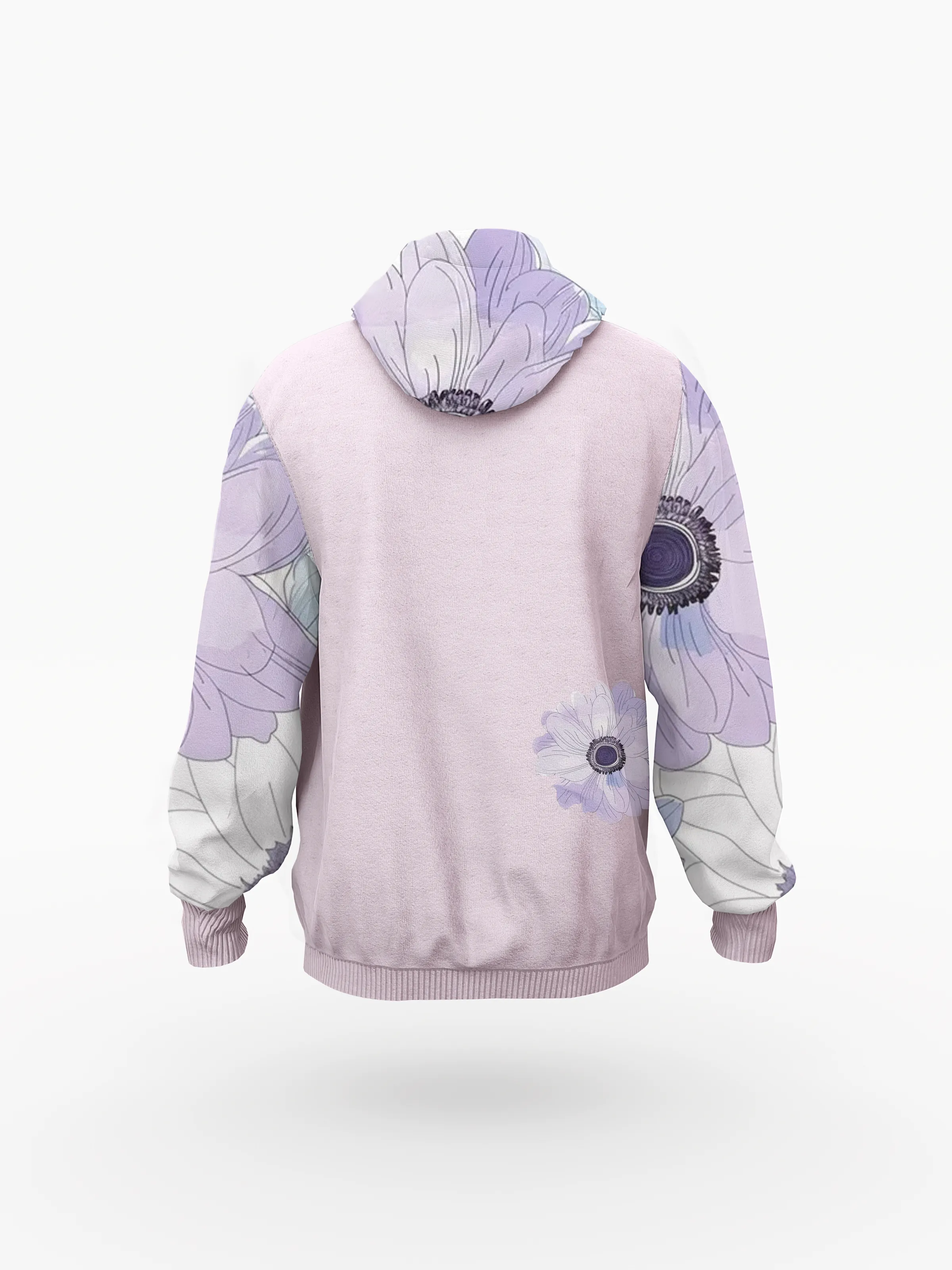 Women's Purple Floral Hoodie sold by Archiify product image thumbnail 3
