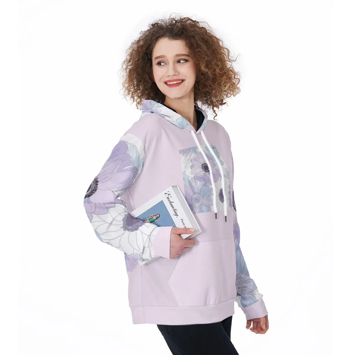 Women's Purple Floral Hoodie sold by Archiify product image thumbnail 5