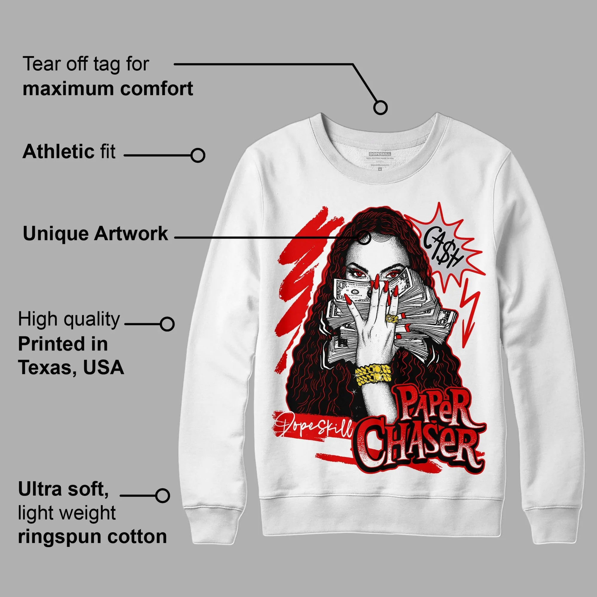 Red Cement 4S DopeSkill Sweatshirt NPC Graphic sold by Archiify product image thumbnail 3
