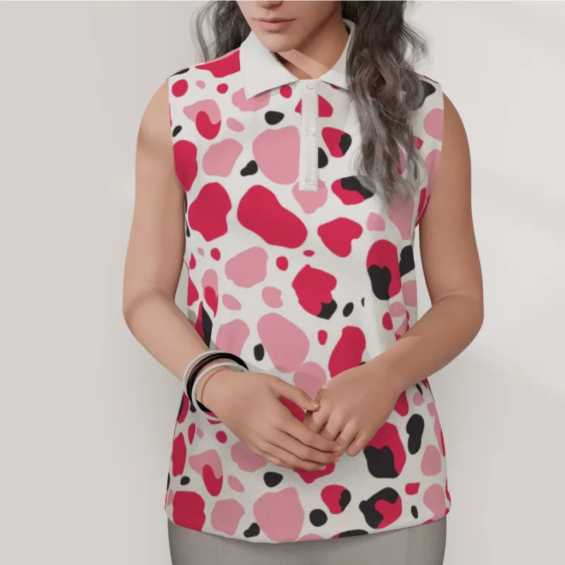 All-Over Print Women's Sleeveless POLO Shirt sold by Archiify