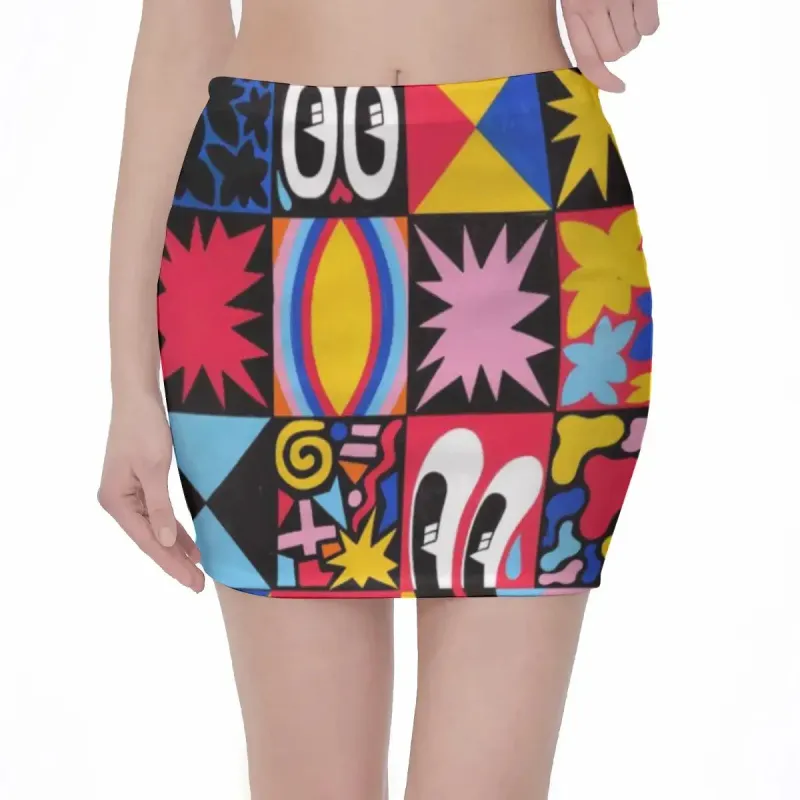 Pop Style Women's Printed Tight Mini Skirt sold by Archiify